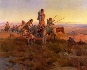When_Blackfeet_and_Sioux_Meeting_Oil_Painting_Reproduction