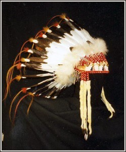 Bad hand made this Cheyenne head dress 