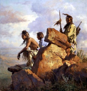 By Howard Terpning. Among the Spirit People