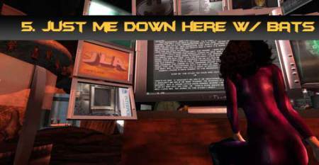 Selina in the Batcave: Just Me down here with the bats