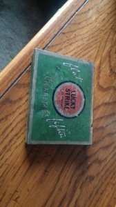 My Baubi's old cigarette box.