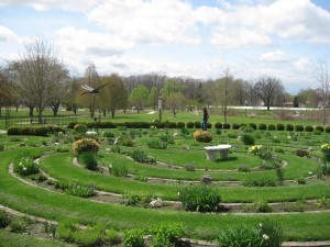 Rochelle walks the labyrinth in West Bend, WI
