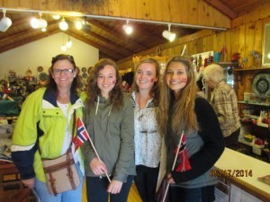 Norwegian exchange students with a sponsor.