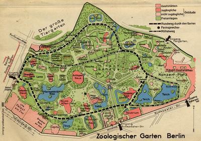 Map of Berlin Zoo 1940