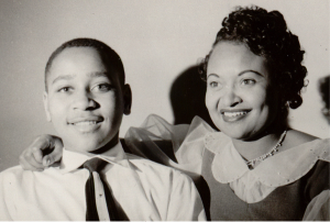 Emmett Till and his mother, Mamie Bradley / Prints and Photographs Division
