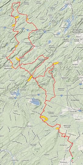 GPS track of me riding the Princeton 300K