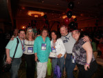 Samhain's Saints & Sinners Party. L to R: Trent Hart, me, Winnie Griggs, Liz Talley, Damon Suede, Jennifer Moris