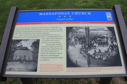 Information panel at Massaponax Church (Damian Shiels)
