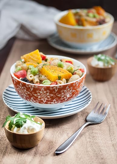 vegan gluten-free green chickpea edamame pasta salad