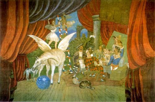 Pablo Picasso, Drop-curtain for the ballet Parade, 1917.