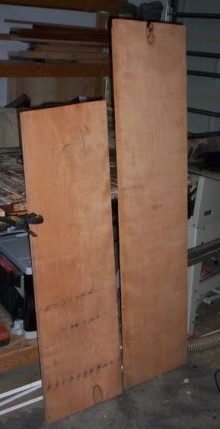 A pair of wide cherry boards