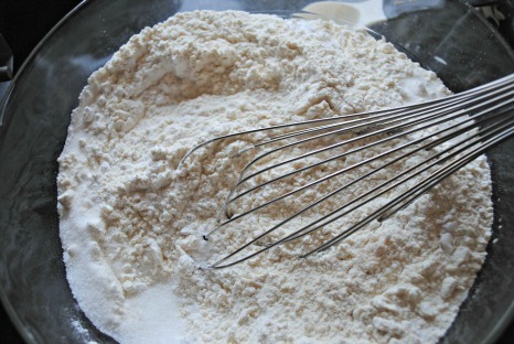 pancake mix in bowl cropped