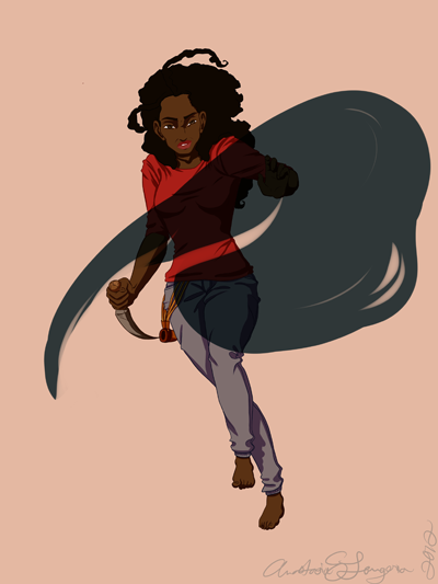Makeda Arsi, an African warrior sorcerer from the urban fantasy 