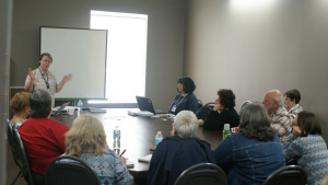 writers at a writing workshop