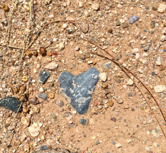 Heart in the desert.