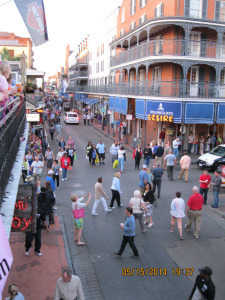 Pub Crawl on Bourbon Street. Yeah...this was sponsored by publishers. It's dangerous letting authors out in roaming hordes.