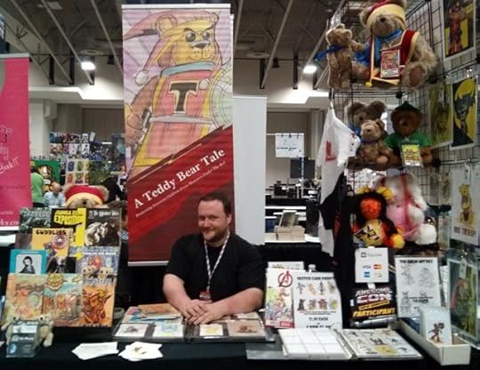 Giving my I can heal you look at the Teddy Bear Tales Awesome Con table.