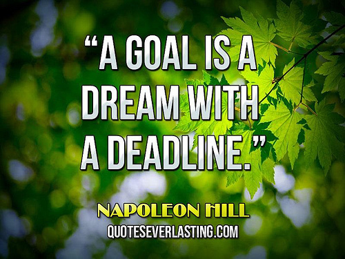 “A goal is a dream with a deadline.” — Napoleo...