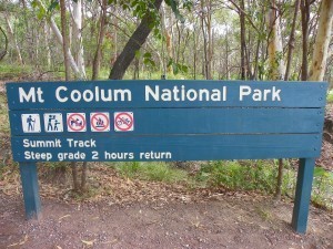 Mount Coolum National Park Sign