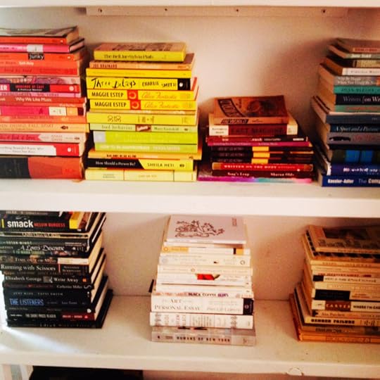 I also color-coded my books today