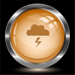 Storm. Internet button. Vector illustration.