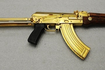 gold plated AK 47 from iraq