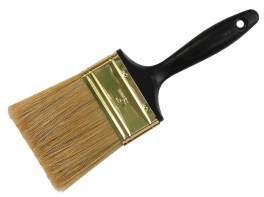 A house brush helps clean up without smearing.
