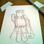 A quick pencil of Teddy Cobra Commander an upcoming Cuddly Sketch