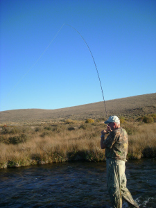 Dad fishes Birch Creek in 2009. This was the first time he fished after having his shoulder surgery. 