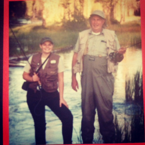 Dad and Jodi on the Buffalo River. Dad never had much sense of style, but he still rocked!