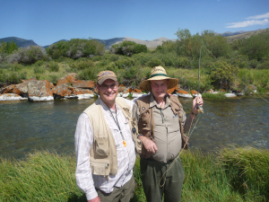 Dad and Andy at Birch Creek in 2012. 