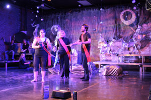 Explorers arrive on blob planet.