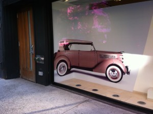 Fancy Car in Madison Ave.Window
