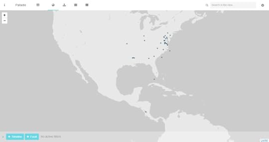 The locations where veterans died. Some of these locations are battlefields, some hospitals, some POW camps. Note that one died in Nicaragua, while others died at sea of the Carolinas. Each of these deaths related directly to the award of a pension across the Atlantic in Ireland (Damian Shiels/Palladio)