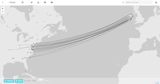 Till Death Do Us Part. This visualisation links the locations where couples were married in Ireland- usually in the 1840s or 1850s, with the locations where the man died during the American Civil War. Widows often recorded this information in their Widow's File applications. It charts visually the start and end of their time together and is another reminder of the long reach of the American Civil War (Damian Shiels/Palladio)
