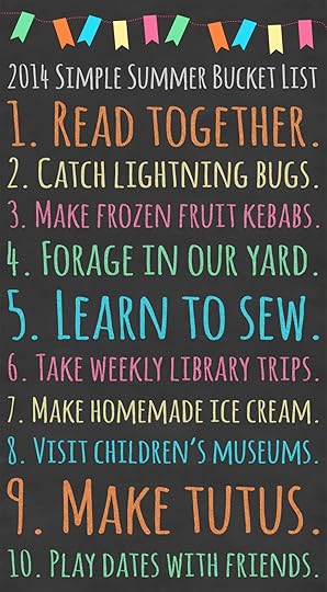 2014 Simple Summer Bucket List