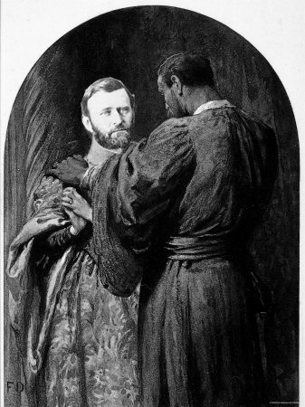 Sam Grant as Shakespeare's Desdemona in the Moor of Venice.