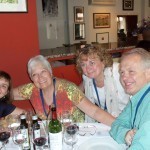 Our fun lunches and dinners, Always 2 Spaniards to 2 Anglos at each table