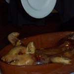 Suckling pig and lamb are specialties of the region and were served in traditional style for lunch