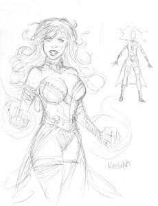 Legends Graphic Novel Sketch - Kassina - by Tyler Sowles