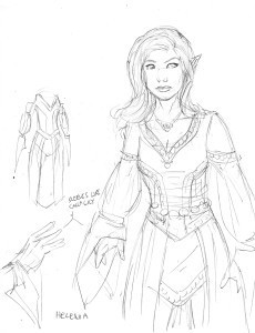 Legends Graphic Novel Sketch - Helenia - by Tyler Sowles