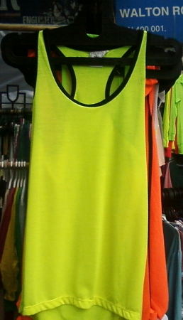 Neon Green tank top at Colaba