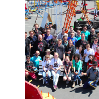 All the Kickstarter project creators at Maker Faire. Photo via Julio Terra.