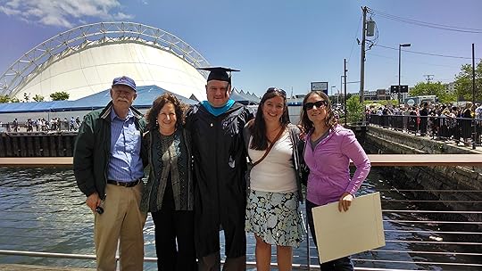 Family celebration! From left, my husband (Al), moi, Charlie, Charlie's wife (Amberly), my daughter (Becky)