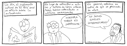 Tira cómica sobre el periodismo, los editores y la autoedición.