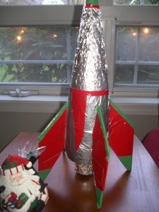 Ready for lift-off -- martini shaker rocket ship