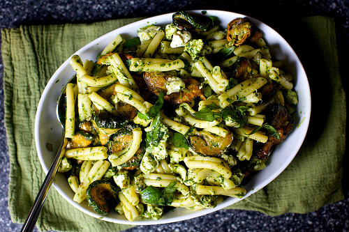 ottolenghi's pasta and fried zucchini salad