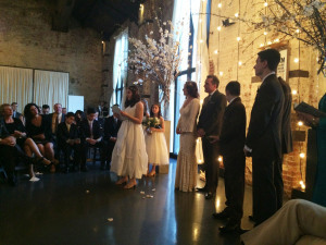 Erica reading the poem at the wedding of Samantha and Scott, April 5th, 2014.