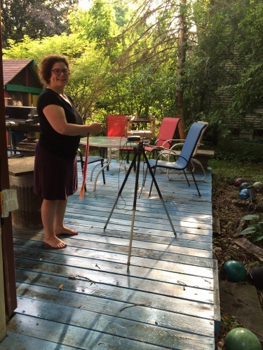 Standing and spinning!