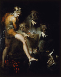 Dark Fantasy, Fuseli, Macbeth Consulting the Vision of the Armed Head, 1793